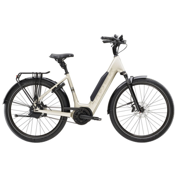 Bicicleta eléctrica TREK District+ 5 Lowstep 800 Wh 2025 BEIGE L