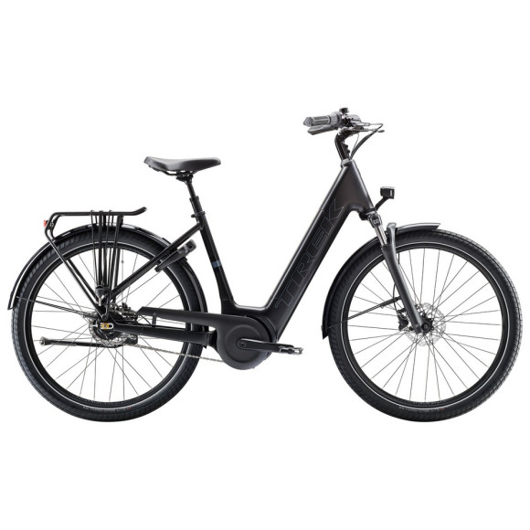 Bicicleta eléctrica TREK District+ 4 Lowstep Contrapedal 400 Wh 2025 NEGRO M