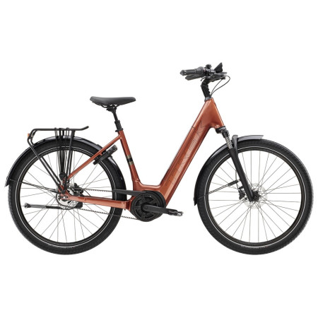 Bicicleta elétrica TREK District+ 4 Lowstep 400 Wh 2025 LARANJA L