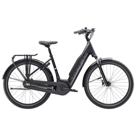 Bicicletta elettrica TREK District+ 3 Lowstep 725 Wh 2025 GRIS L