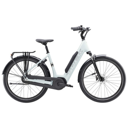 Vélo électrique TREK District+ 3 Lowstep 800 Wh 2025 GRIS L