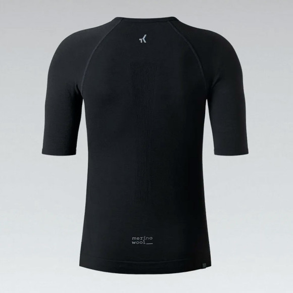 Camiseta GOBIK Winter Merino manga curta carvão 2024 PRETO LXG