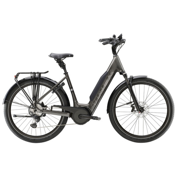 Vélo électrique TREK Verve+ 5 Lowstep 725 Wh 2025 GRIS S