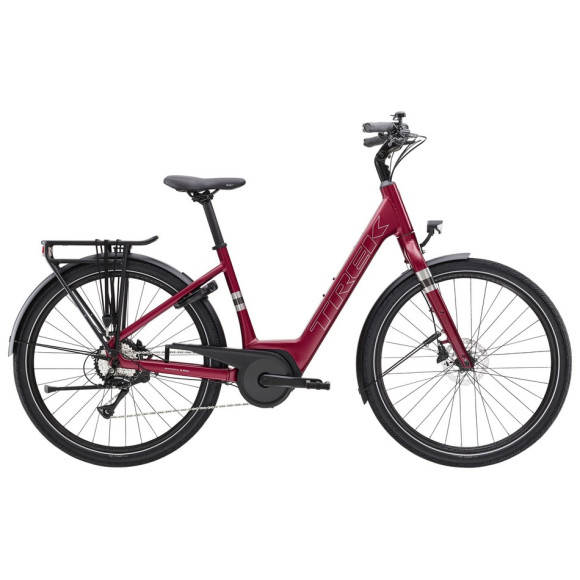 Bicicleta eléctrica TREK Verve+ 1 Lowstep 400 Wh 2025 GRANATE L