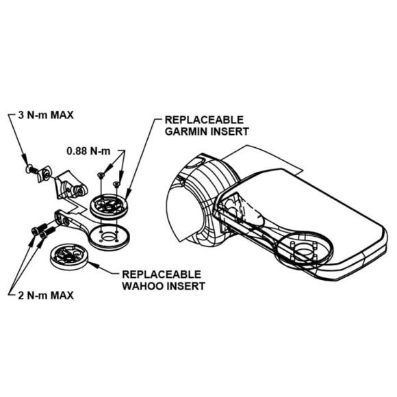 3T K-EDGE GPS Mount Garmin and Wahoo for Power MORE 