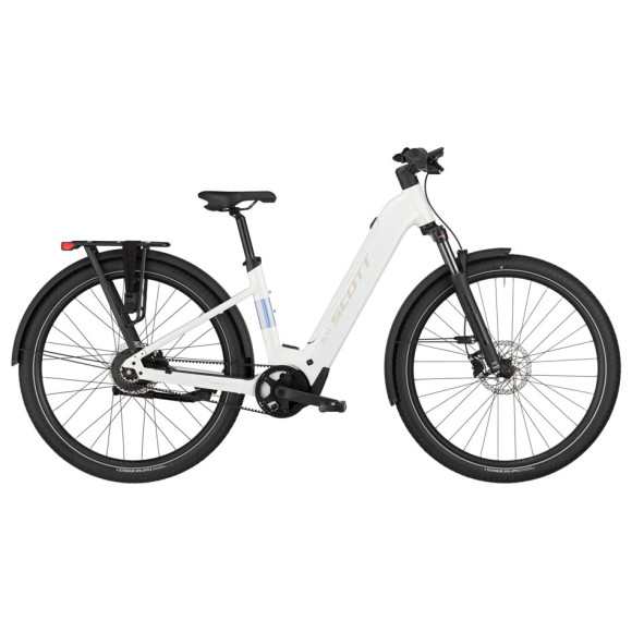 Bicicleta eléctrica SCOTT Sub 10 Belt Wave 2025 BLANCO S