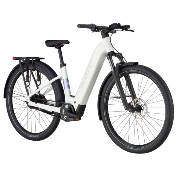 Bicicleta eléctrica SCOTT Sub 10 Belt Wave 2025 BLANCO S