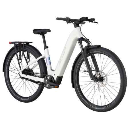 Bicicleta elétrica SCOTT Sub 10 Belt Wave 2025 BRANCO S