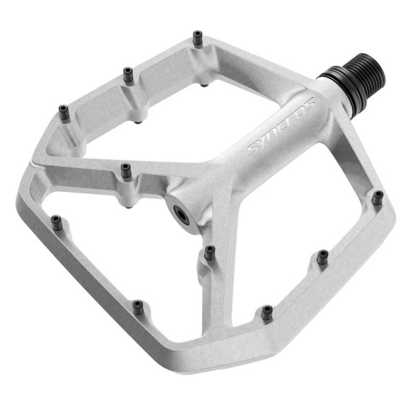 SYNCROS Flat Squamish II Large Raw Alloy Pedals 