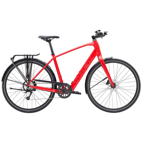 Bicicleta eléctrica TREK FX+ 2 LT 2025 ROJO S