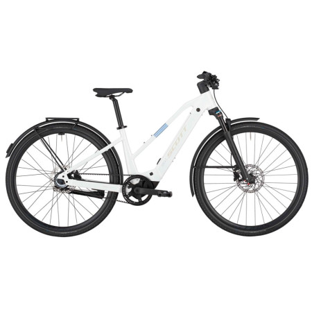 SCOTT Passage 10 Belt Slope 2025 Electric Bike WHITE S