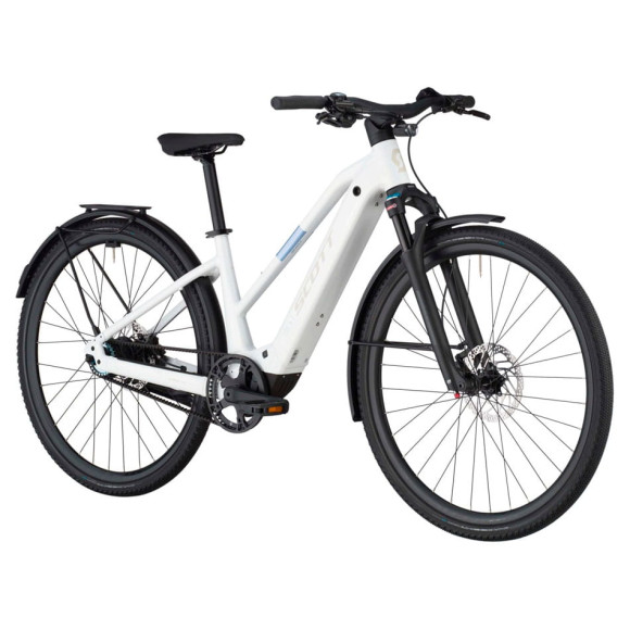 Bicicleta eléctrica SCOTT Passage 10 Belt Slope 2025 BLANCO S